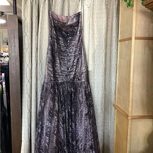 Deb Vintage Black and Blush pink Glittering Formal Dress